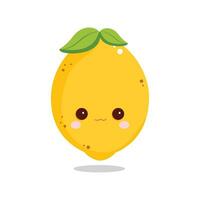 lemon cute character icon logo vector