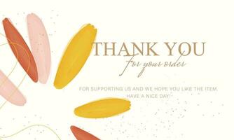 thank you card, greeting card template colorful abstract design vector