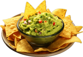 ai generado guacamole cuenco png