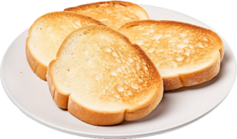 ai gegenereerd ronde toast van wit brood PNG