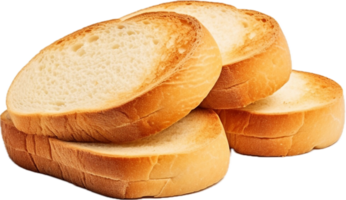 AI generated round toasts of white bread png