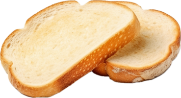 AI generated round toasts of white bread png