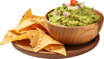 ai generado guacamole cuenco png