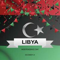 Libya Independence Day background. vector