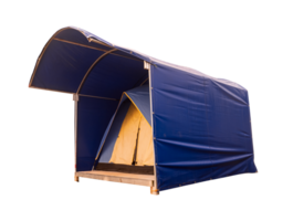 toerist tent voor camping Aan reizen buitenshuis, geïsoleerd Aan transparant achtergrond. png