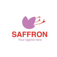 Safran oder Krokus. Logo Vorlage. isoliert Safran Blume. abstrakt Safran png