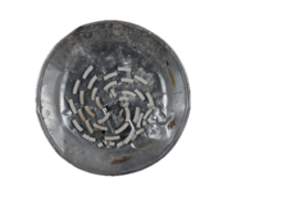 ashes of mosquito coils in a plate png