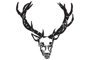 ciervo cabeza tatuaje diseño vector