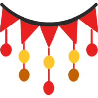 AI generated Party Garlands Flag png