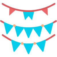 AI generated Party Garlands Flag png