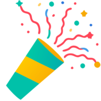AI generated Party popper Surprise png