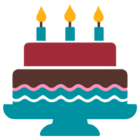 AI generated Cake Birthday Candle png