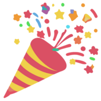 AI generated Party popper Surprise png