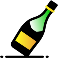 AI generated Champagne Bottle Party png