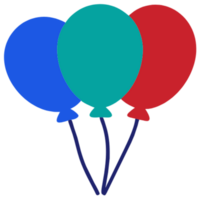 AI generated Balloons One Year Anniversary png