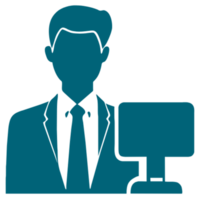 AI generated Young Businessman Office png