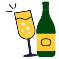 ai gegenereerd Champagne fles partij png