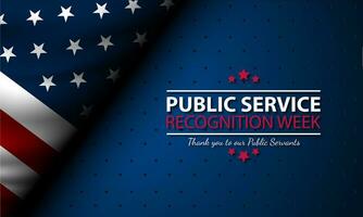 Happy Public Service Recognition Week Background Vector Illustration