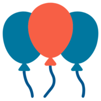 AI generated Balloons One Year Anniversary png