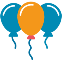 AI generated Balloons One Year Anniversary png