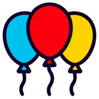 AI generated Balloons One Year Anniversary png