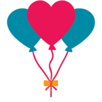 AI generated Heart Shaped Balloon Bouquet png