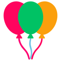 AI generated Balloon Bouquet Party png