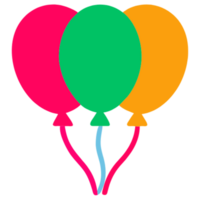 ai gegenereerd ballon boeket partij png