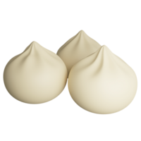 bolinho de massa ou xiao grandes bao clipart plano Projeto ícone isolado em transparente fundo, 3d render Comida e bebida conceito png