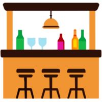 AI generated Bar Modern Counter png