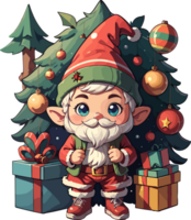 ai generato Natale gnomo illustrazione design png