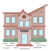 Building School Illustration png