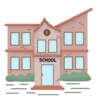 Gebäude Schule Illustration png