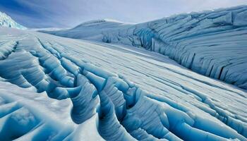 AI generated Vast Glacier Landscape with Intricate Ice Formations photo