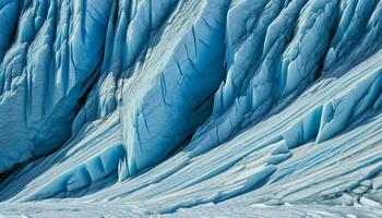 AI generated Blue Ice Glacier Ice and Crevasse photo