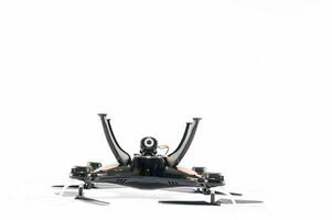 drone camera isolated on white background photo