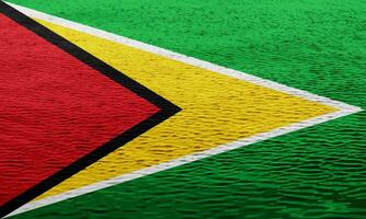 Flag of Co-operative Republic of Guyana on a textured background. Concept collage. photo