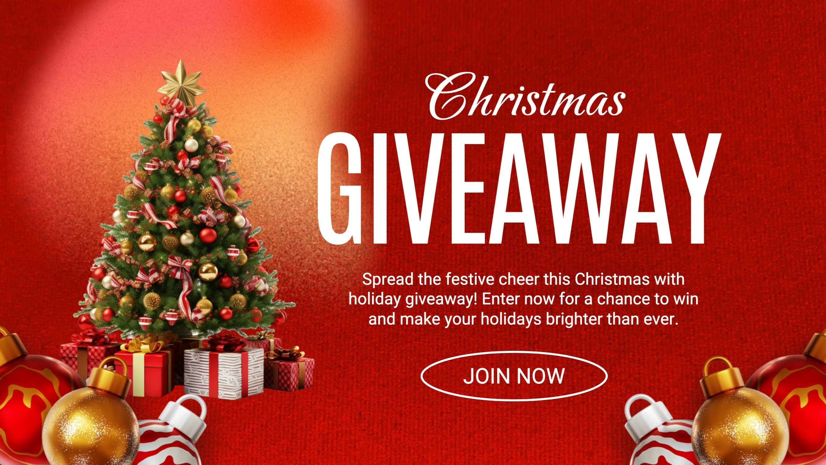 Red Christmas Tree Special Giveaway Twitter Post