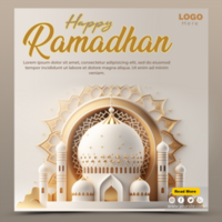 Ramadan kareem traditional islamic festival religious social media banner psd