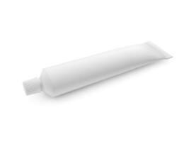 Tube of toothpaste or cream isolated on white background photo