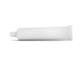 Tube of toothpaste or cream isolated on white background photo