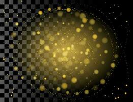 Abstract blurred light element that can be used for cover decoration or background. Sparkle, gold bokeh vector