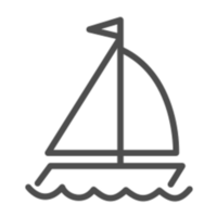 Sailboat illustration design png