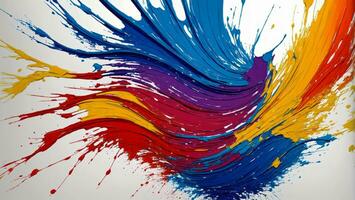 AI generated Artistic Colorful Paint Splattered Abstract Wallpaper photo