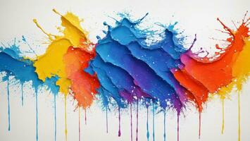AI generated Artistic Colorful Paint Splattered Abstract Wallpaper photo