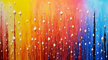 AI generated Artistic Colorful Paint Splattered Abstract Wallpaper photo
