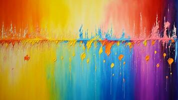 AI generated Artistic Colorful Paint Splattered Abstract Wallpaper photo