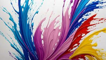 AI generated Artistic Colorful Paint Splattered Abstract Wallpaper photo