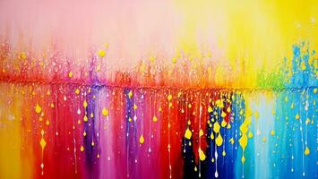 AI generated Artistic Colorful Paint Splattered Abstract Wallpaper photo