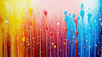 AI generated Artistic Colorful Paint Splattered Abstract Wallpaper photo